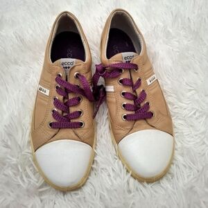 Ecco Women's Street Golf Shoes Leather Upper Lace Up Size 38